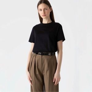 Sunspel Boy‎ Fit T‑shirt Women’s XL Black 100% Cotton